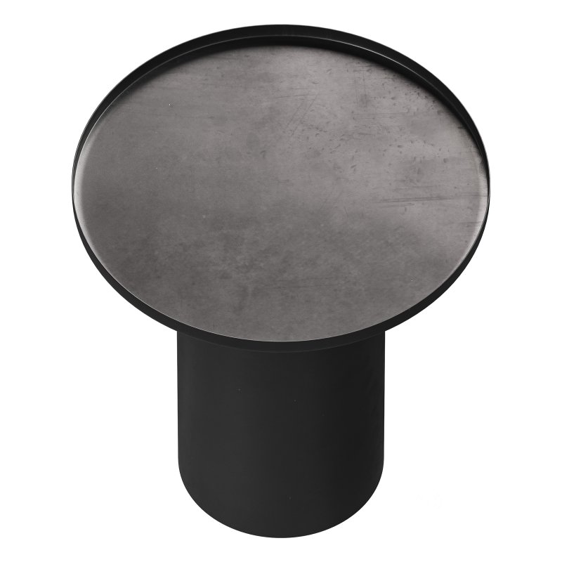 Fleksa round coffee table made of black metal Image 3