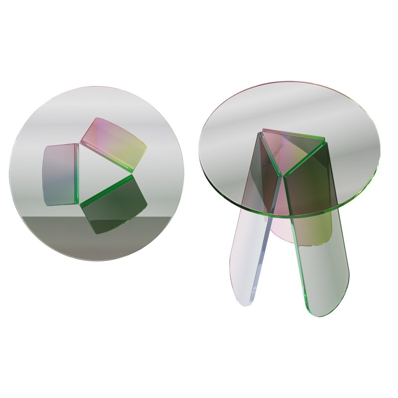 Iridescent Acrylic Side Table Image 11