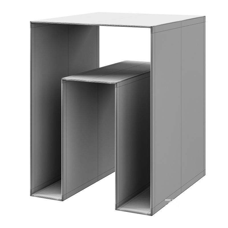 Square Acrylic Side Table – Acrylic – Storage Image 14