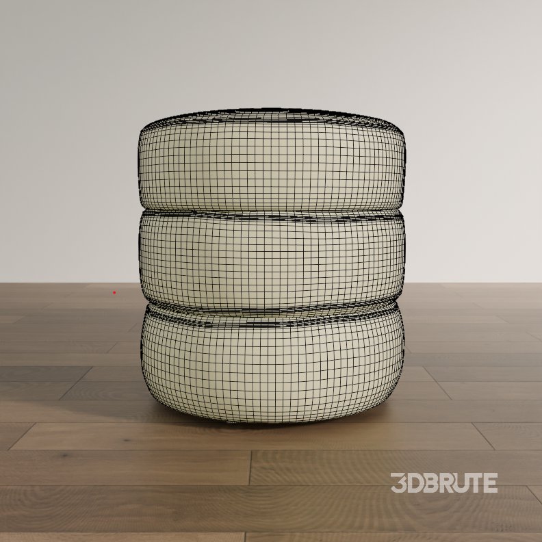 Modern Round Pouffe Image 5