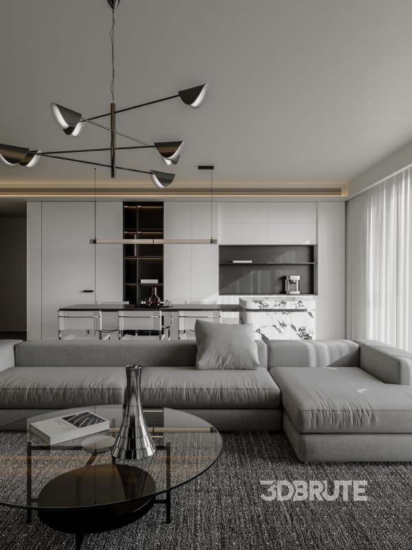 Modern living and dining room Image 4