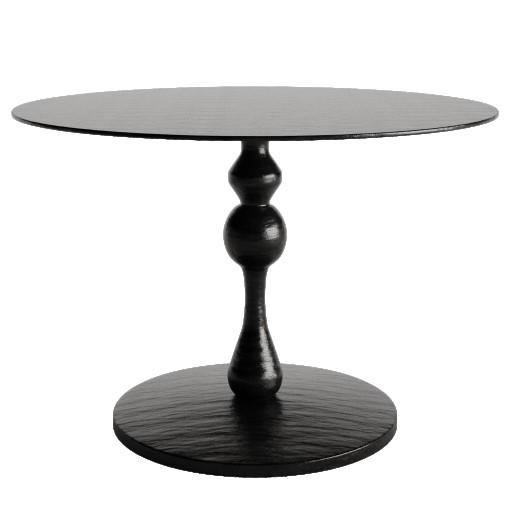 Daniel Industrial Loft Black Aluminum Round Bistro Dining Table