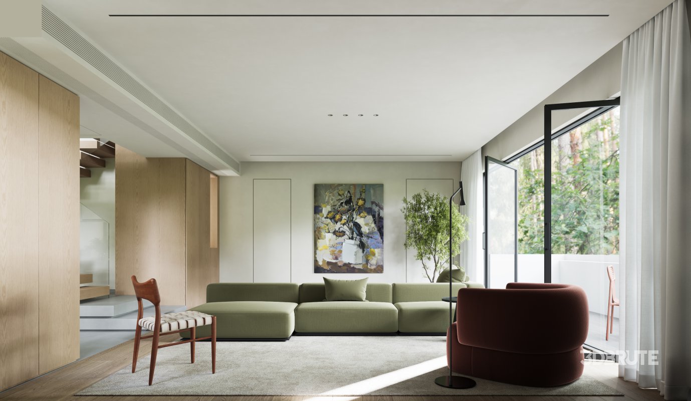 Modern living and dining room Image 2