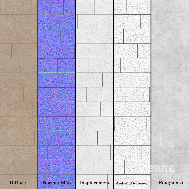 stone honed hammered wall (Seamless) Image 6