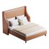 Davis Wingback Sand Velvet bed - Thumbnail 2