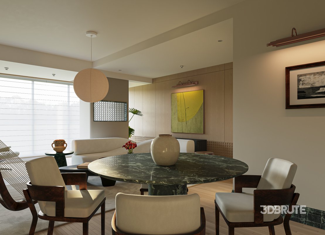 Modern living and dining room Image 2