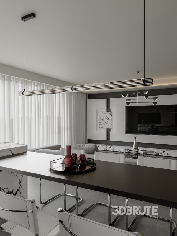 Modern living and dining room Image 7