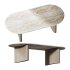 Linden Travertine Top Coffe Table - Thumbnail 12