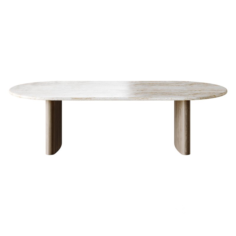 Linden Travertine Top Coffe Table Image 3