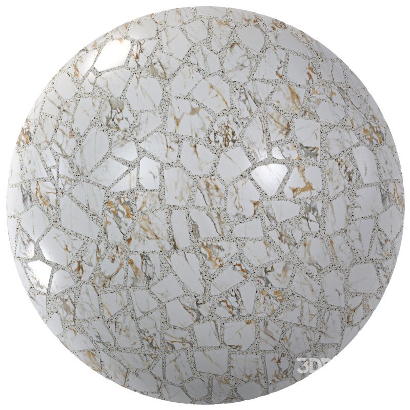 Particle Mosaic Terrazzo Decorative Panel (Seamless) Image 4