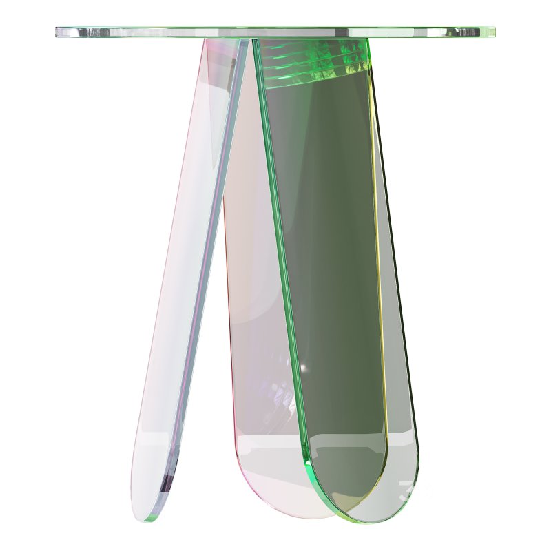 Iridescent Acrylic Side Table Image 2