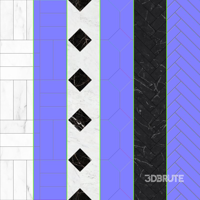 Ceramic Patterned Wall & Floor for kitchen (seamless) Image 4