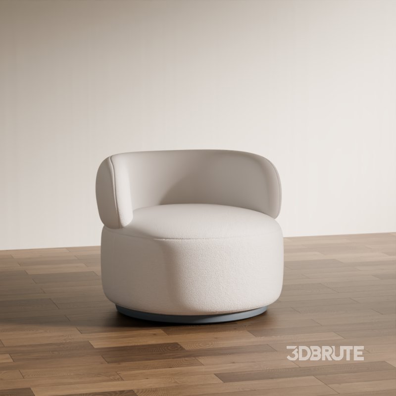 Modern Round Lounge Chair Image 3