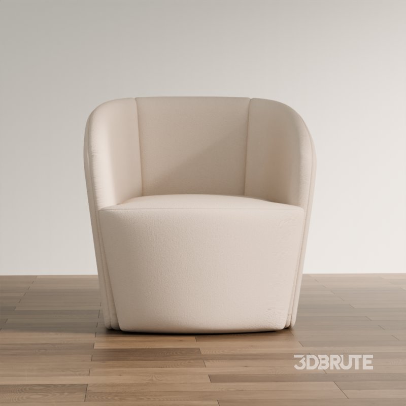 Modern Curved Lounge Chair Image 1