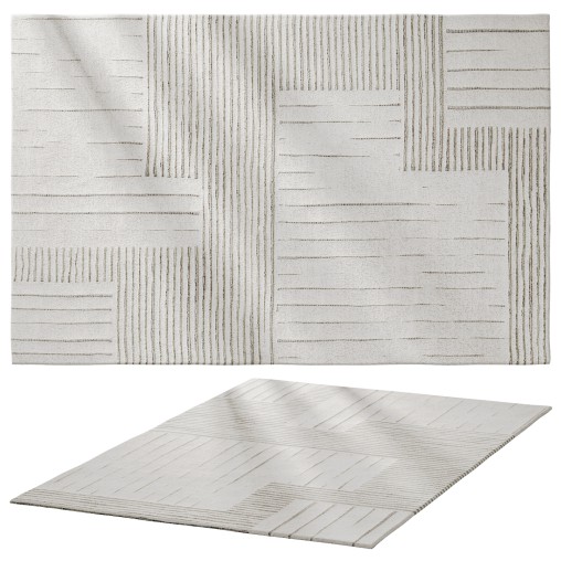 Painted Mixed Stripes Wool Rug