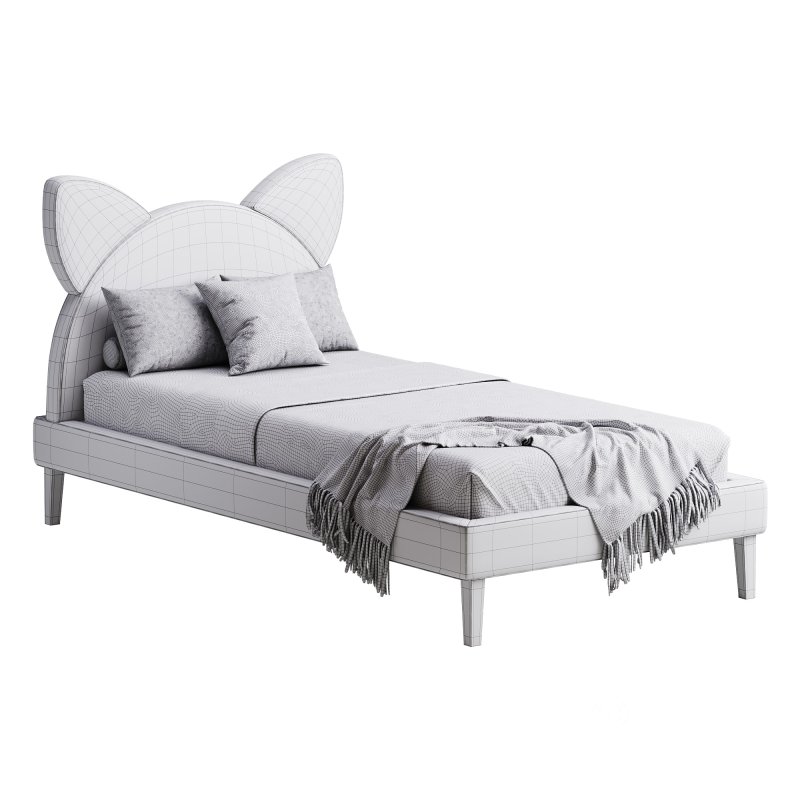 Children single bed beige Kitty Image 14