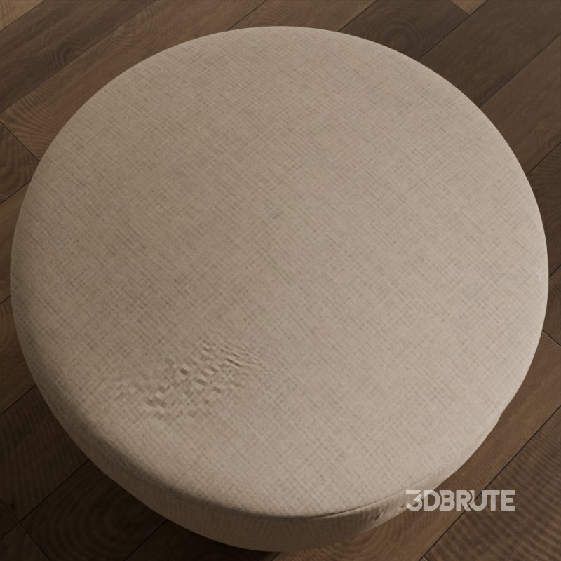 Modern Fabric Pouffe Image 4