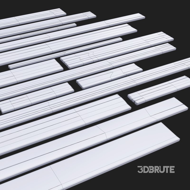 Wooden Plank & Beam Vol.01 – Medieval 3D Asset Pack/Low Poly/Game Ready Image 6