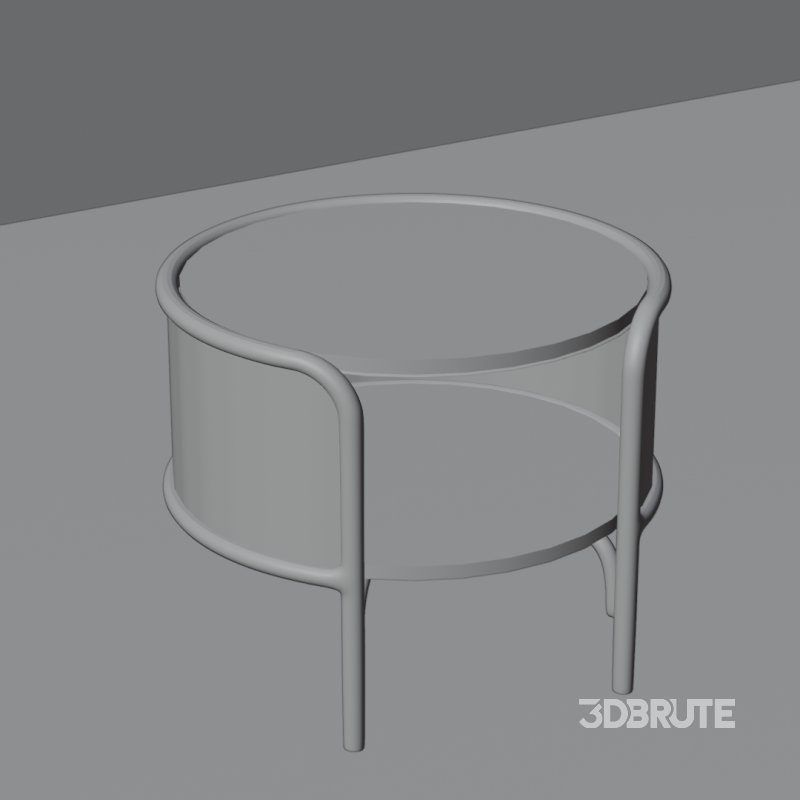 Round Rattan Side Table Image 6