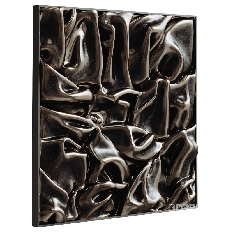 Abstract Glossy Metal Wall Panel Image 2