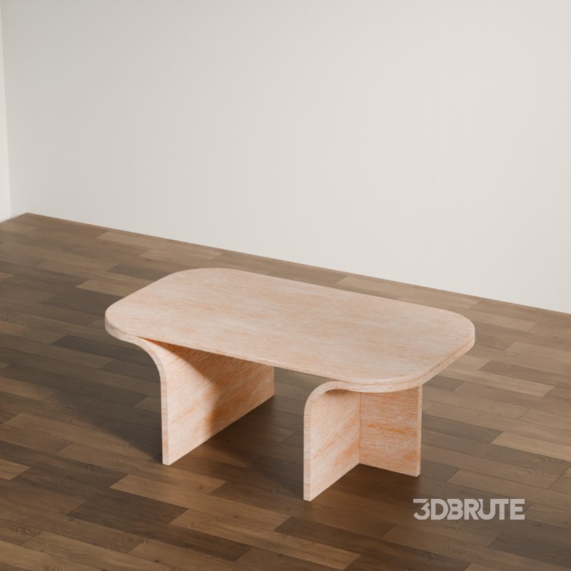 Modern Curved Wooden Coffee Image 2