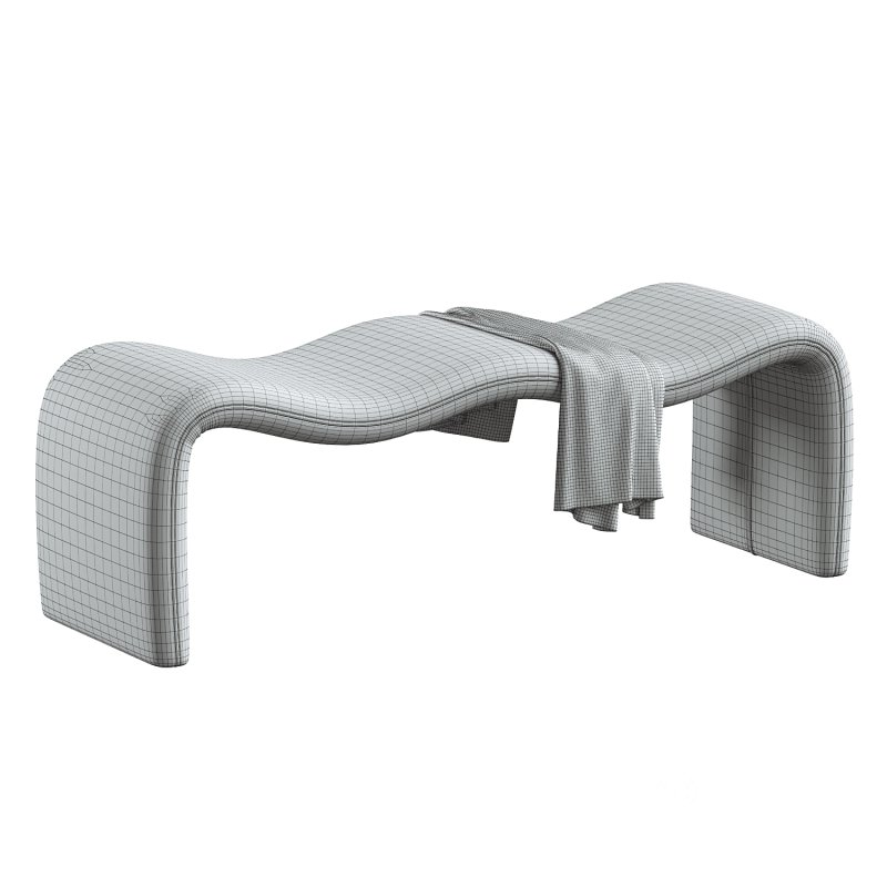 Monifa Chenille Fabric Bench Image 8