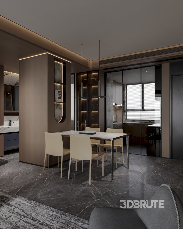 Modern living and dining room Image 3