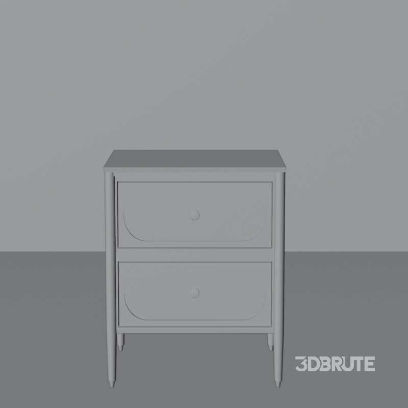 Elegant Black Nightstand with Gold Knobs Image 4