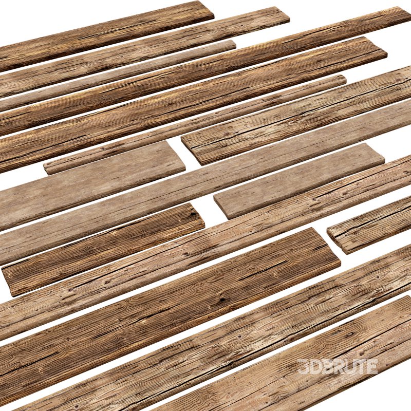 Wooden Plank & Beam Vol.01 – Medieval 3D Asset Pack/Low Poly/Game Ready Image 1