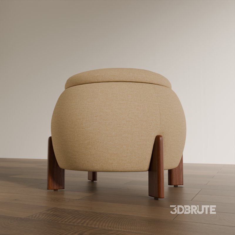 Modern Upholstered Ottoman Image 4