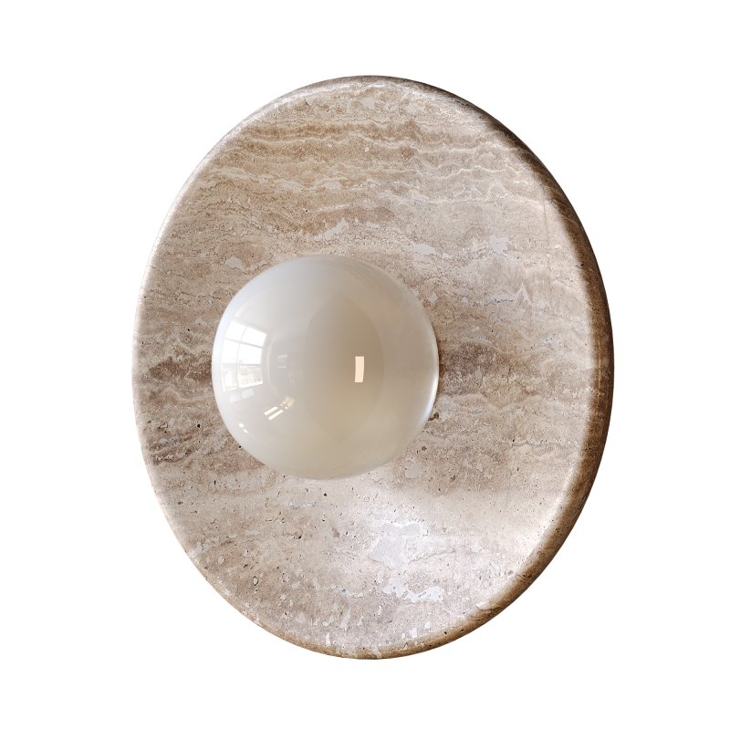 : Sonoma Wood And Stone Wall Light Sconce Image 4