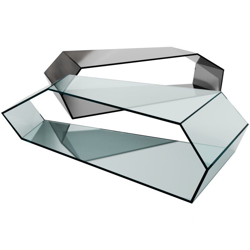 Tonelli Dekon 2 Glass Coffee Table by Karim Rashid Image 2