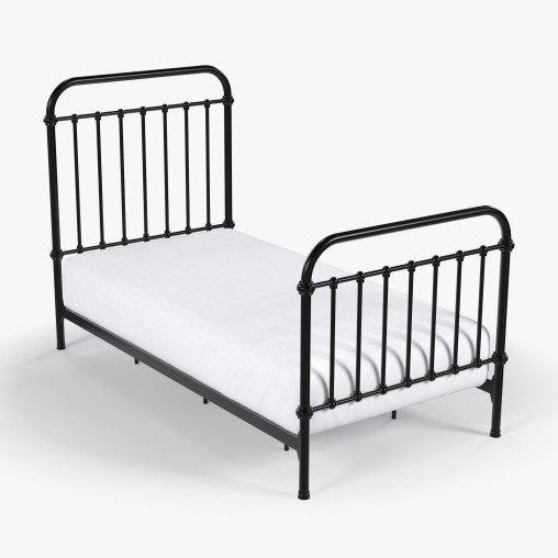 Black Metal Bed
