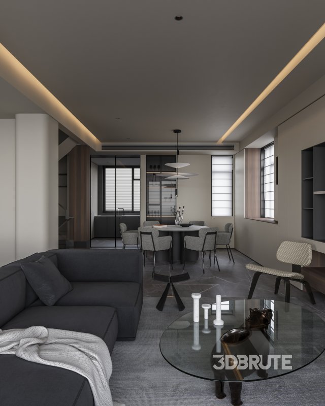 Modern living and dining room Image 3