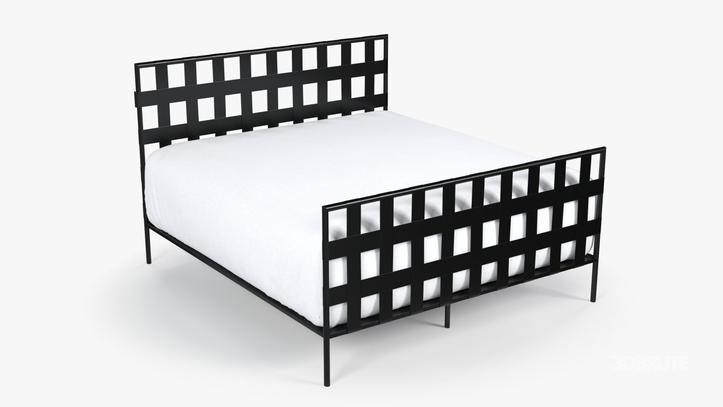Black Metal Bed Image 1