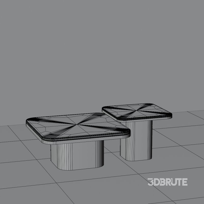 Modern Marble Coffee Table Set Image 5