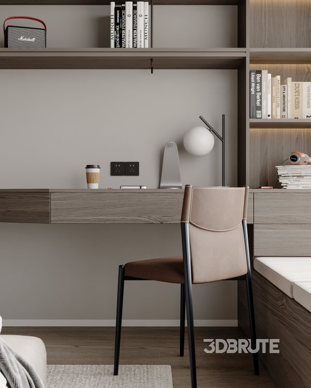 Modern bedroom and dressing room Image 5