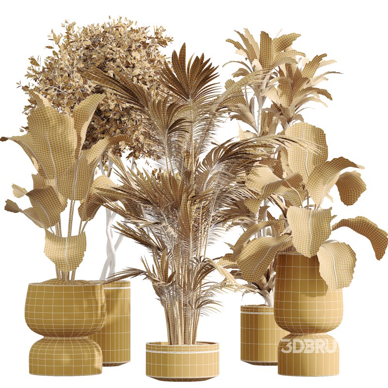 AV Indoor Plant Set 216 Olive Artificial Dracaena Warneckii Lemon Calathea Lutea Areca Palm Image 6