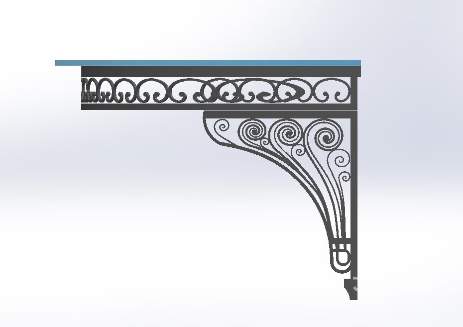 Artistic iron glass roof model: 3D printing, CNC metal processing Image 2