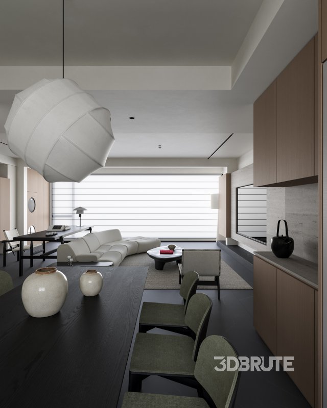Modern living and dining room Image 3