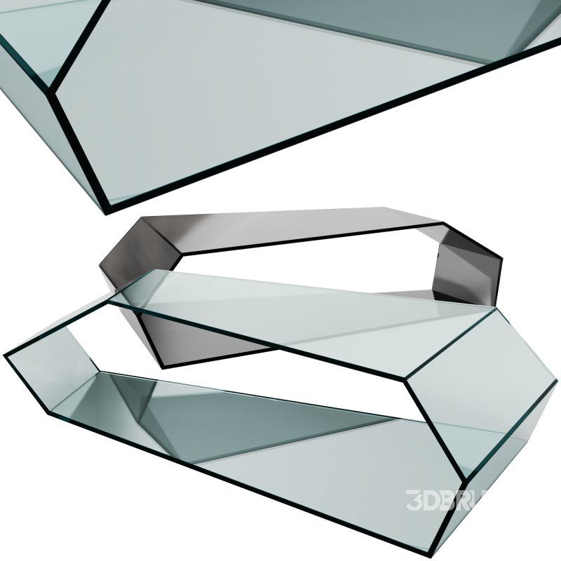 Tonelli Dekon 2 Glass Coffee Table by Karim Rashid Image 4