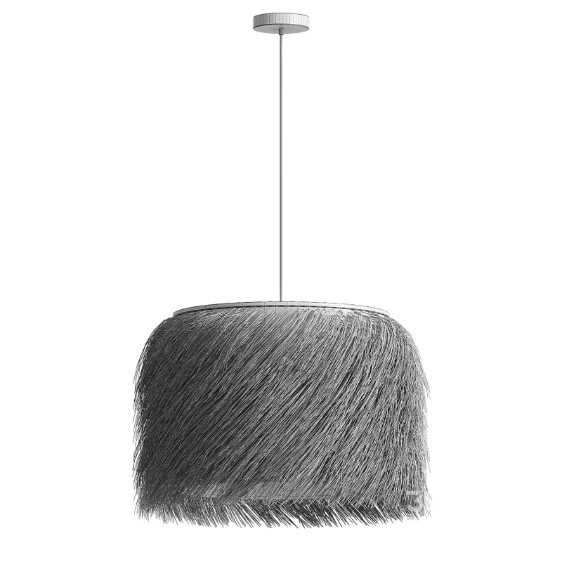 Wabi-Sabi Style Rattan Straw Hat Pendant Light Image 4