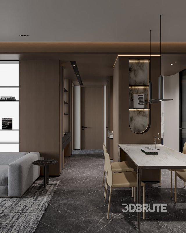 Modern living and dining room Image 7
