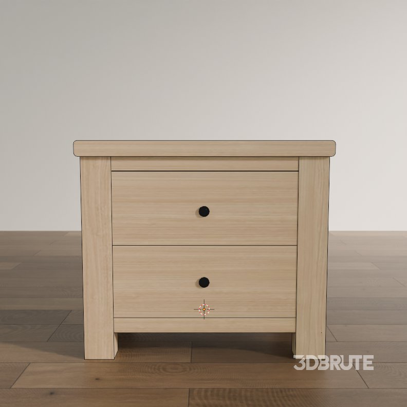 Classic Light Wood Nightstand Image 1