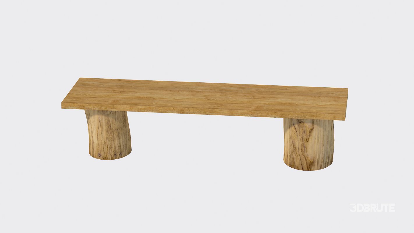 Rustic Log Bench Image 3