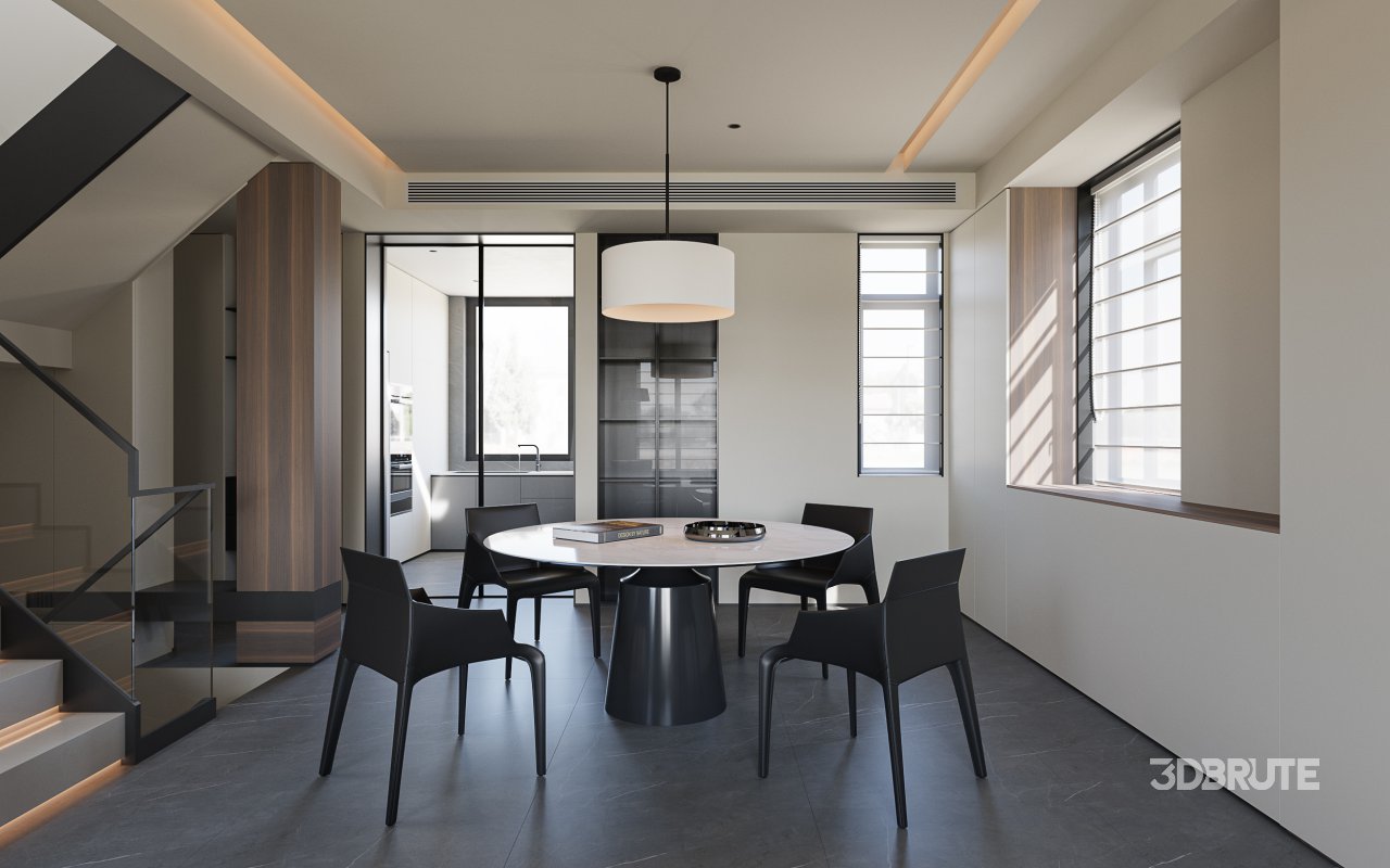 Modern living and dining room Image 1