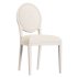 French Contemporary Round Fabric Dining Side Chair - Thumbnail 6
