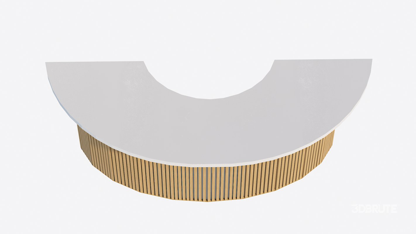 Scandinavian Reception desk 8 feet Image 2