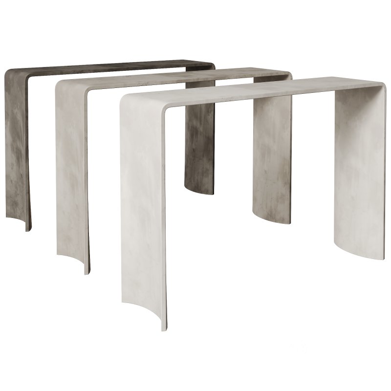 Tadao Alto Concrete Contemporary Console Image 2
