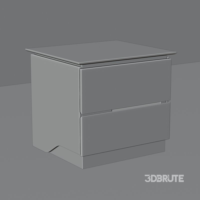 Bedside Table with Two Drawers Image 5